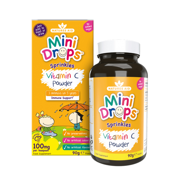 Natures Aid Mini Drops Sprinkles Vitamin C Powder 90g